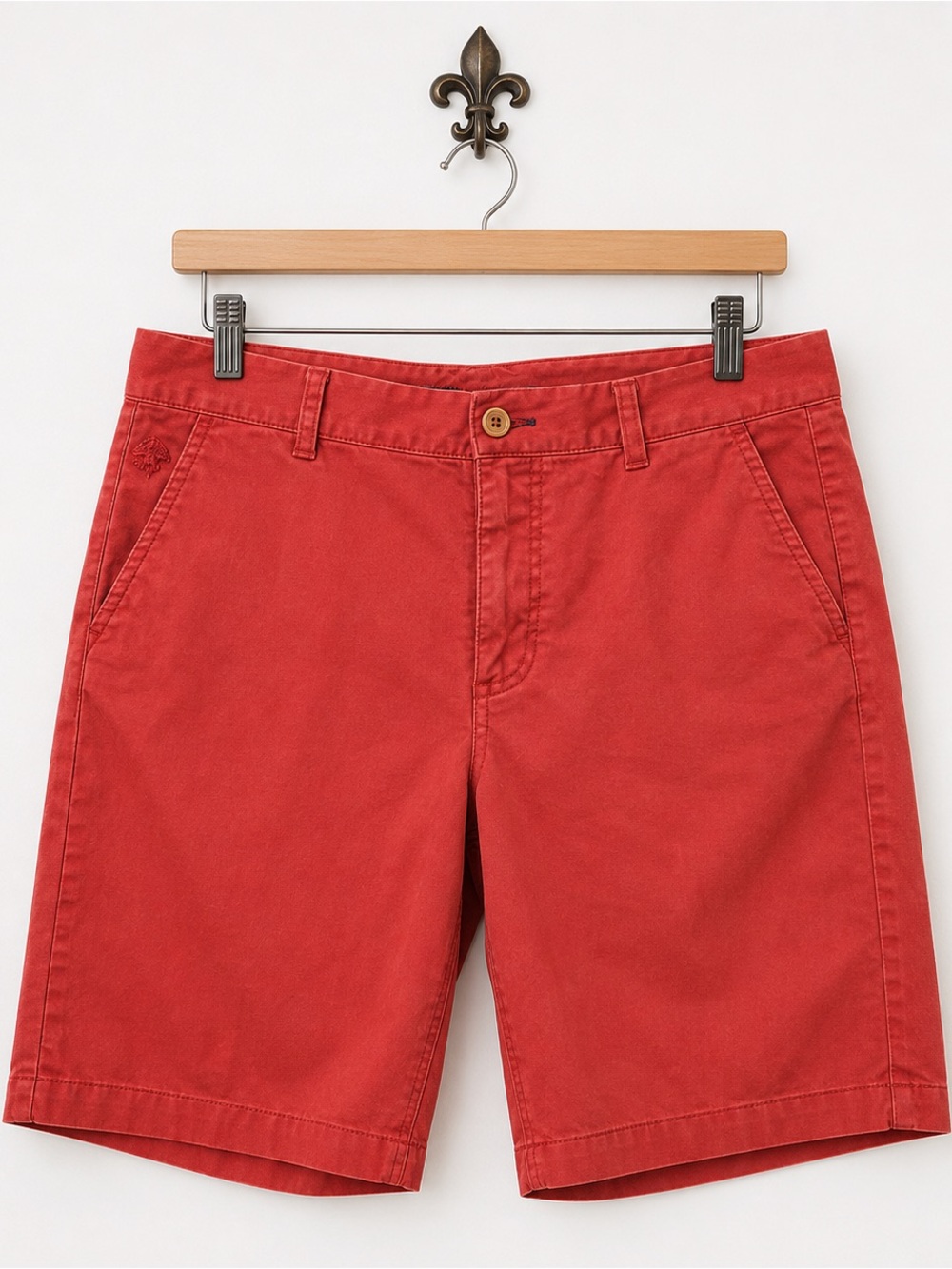 Robert Graham Men’s Classic Fit Chino Shorts Coral Red Size 36